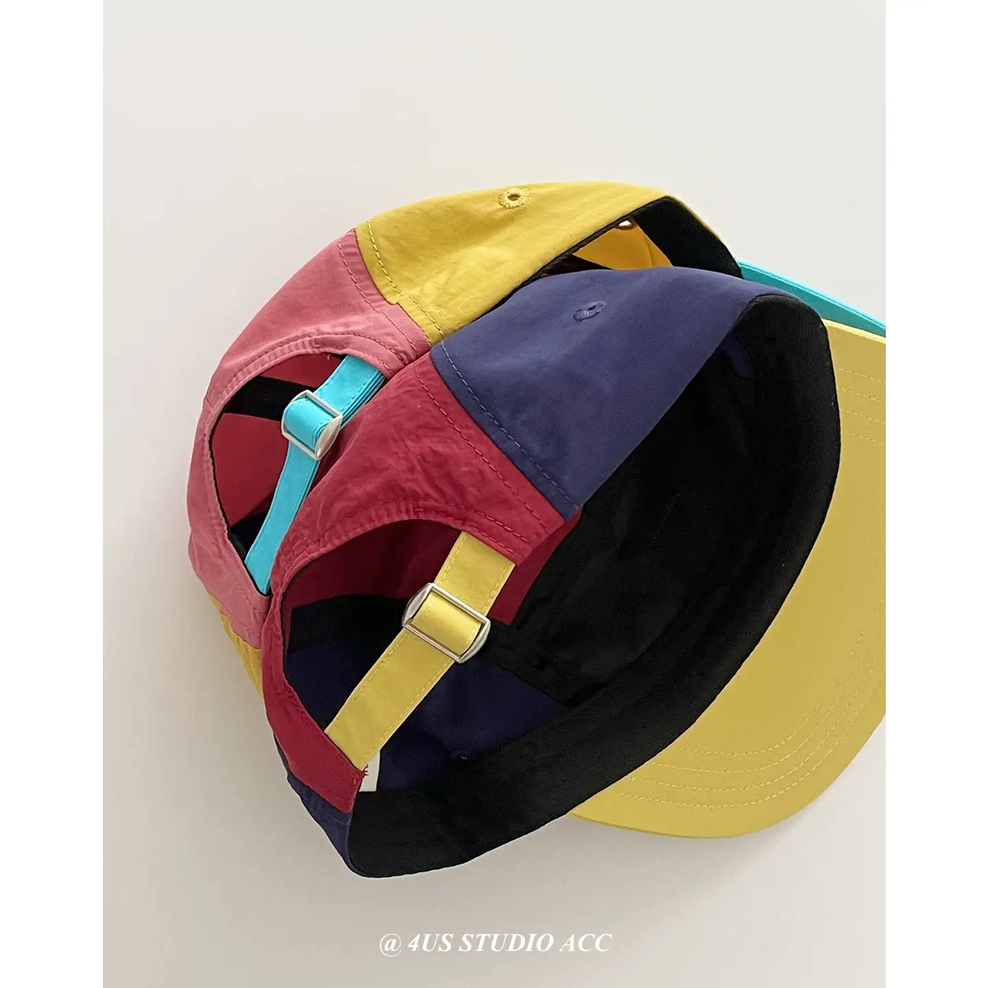 Japanese Style Retro Color Blocking Cap for Women