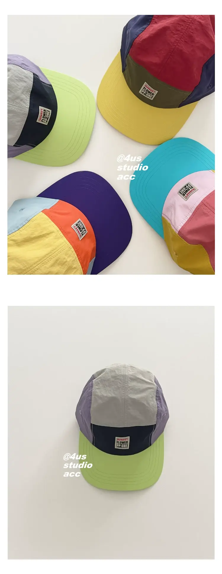 Japanese Style Retro Color Blocking Cap for Women — feature 6