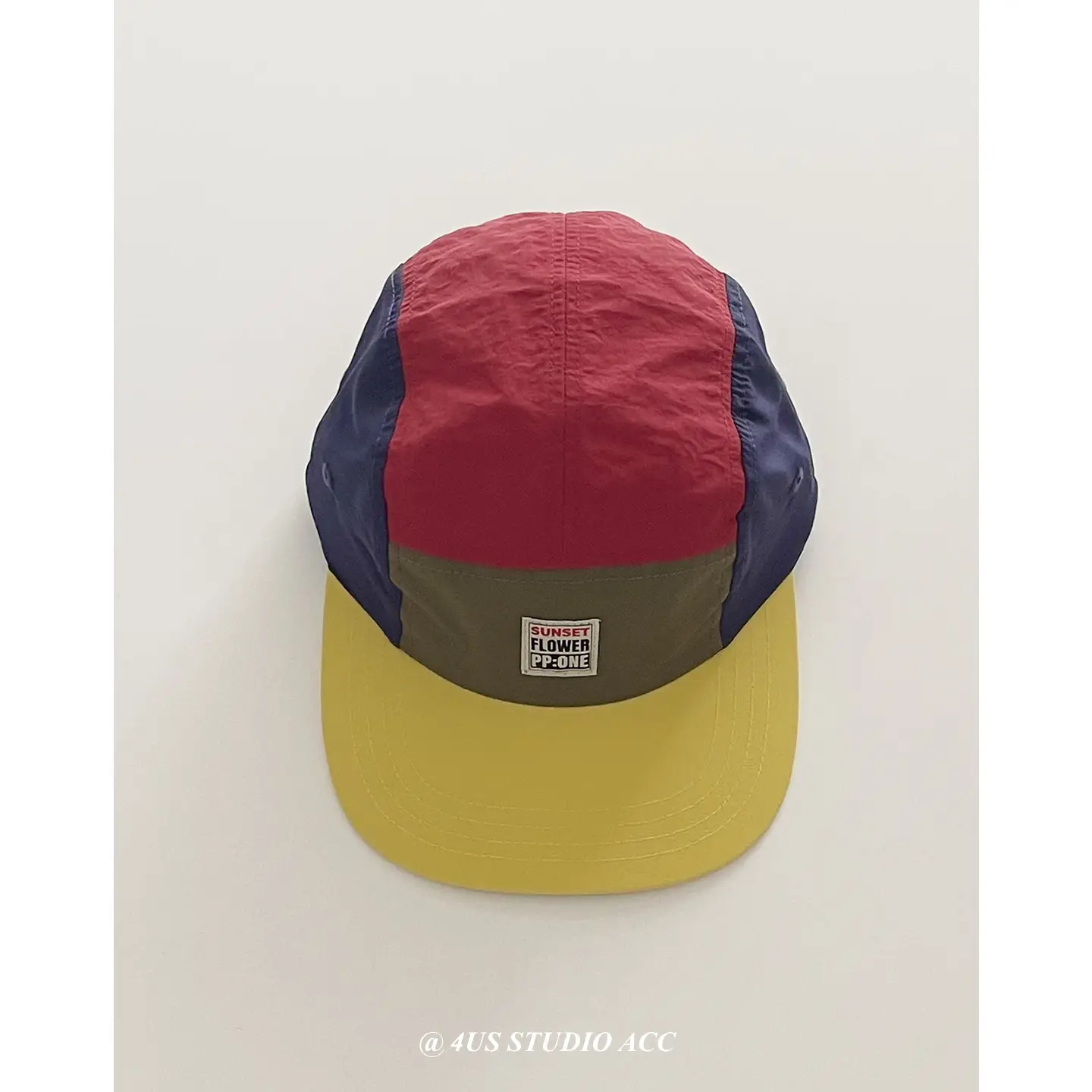Japanese Style Retro Color Blocking Cap for Women