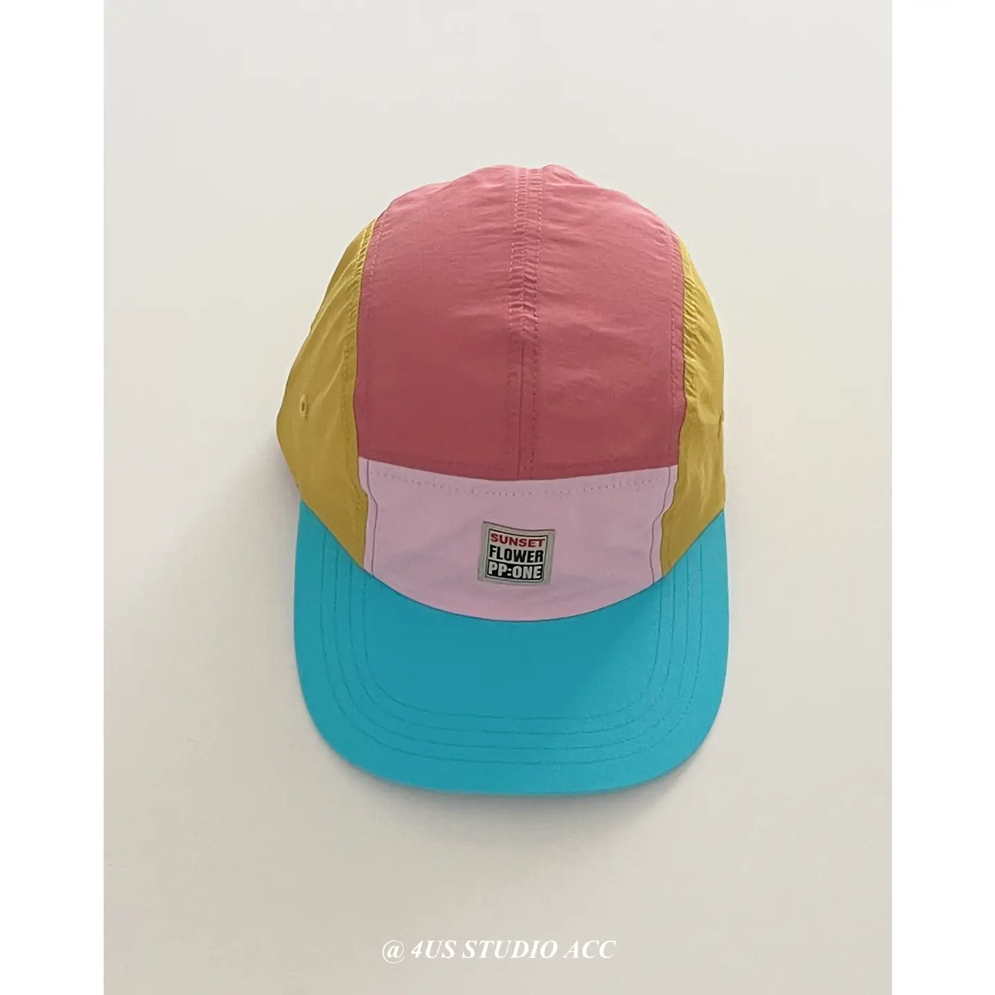 Japanese Style Retro Color Blocking Cap for Women