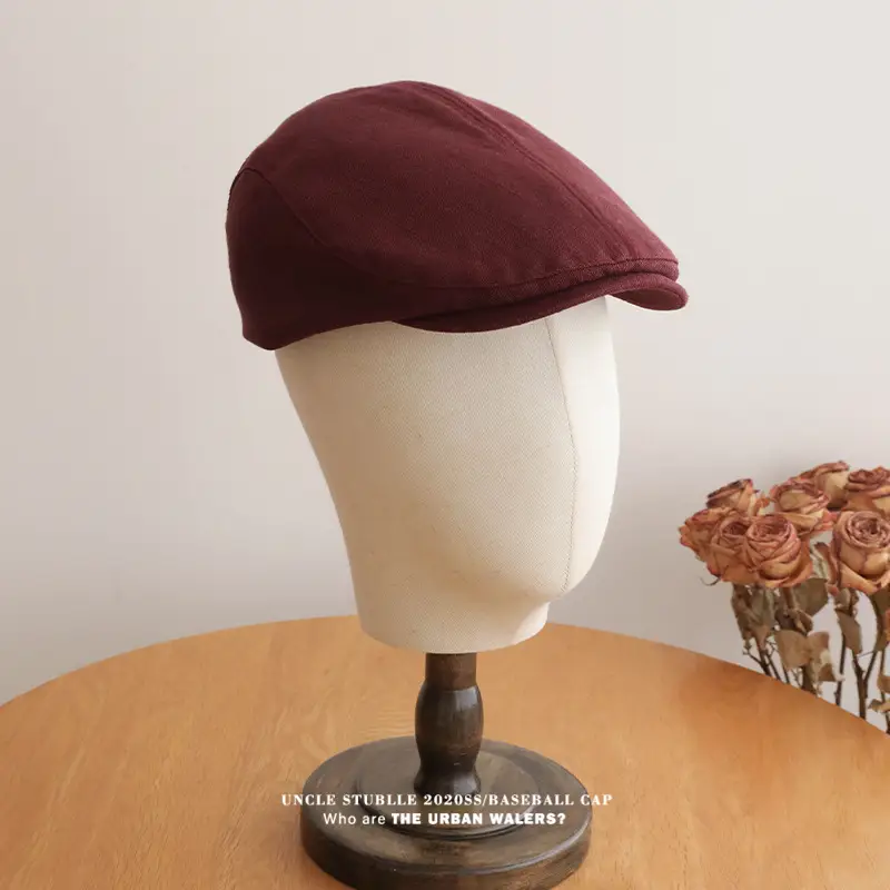 Summer Thin Cotton Linen Cap for Men Women British Style — feature 14