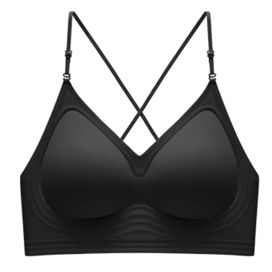 Original Liquid Foundation Invisible Seamless Jelly Bra for Women with Non-See-Through Straps and Thin Straps