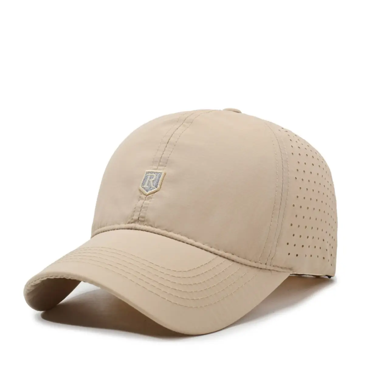 Men Summer Mesh Cap Beige Deep Sports Hat - Image 9