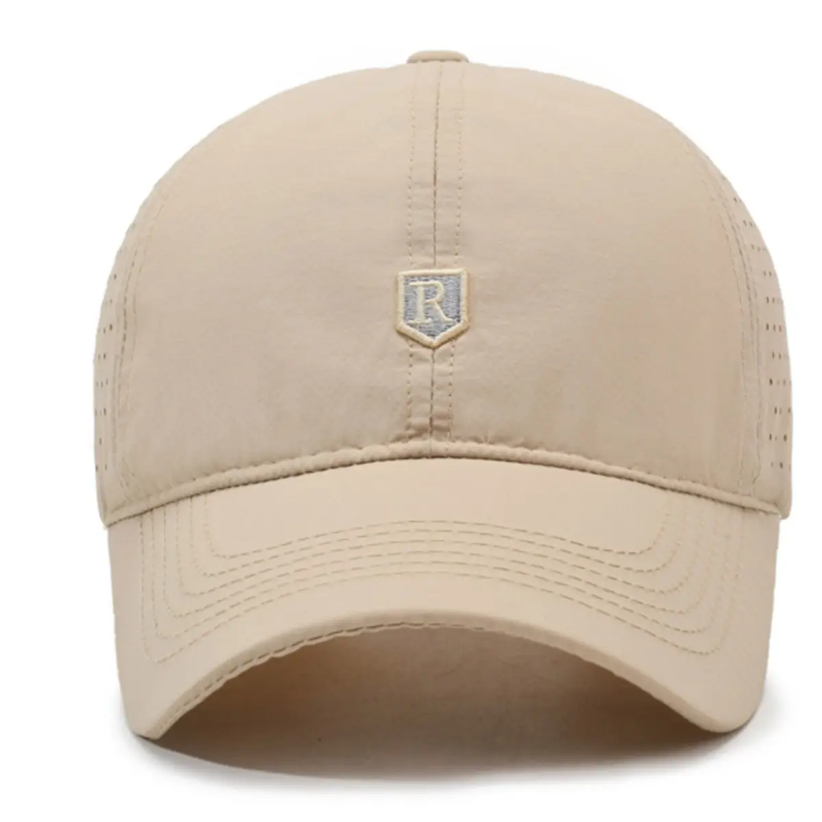 Men Summer Mesh Cap Beige Deep Sports Hat - Image 10
