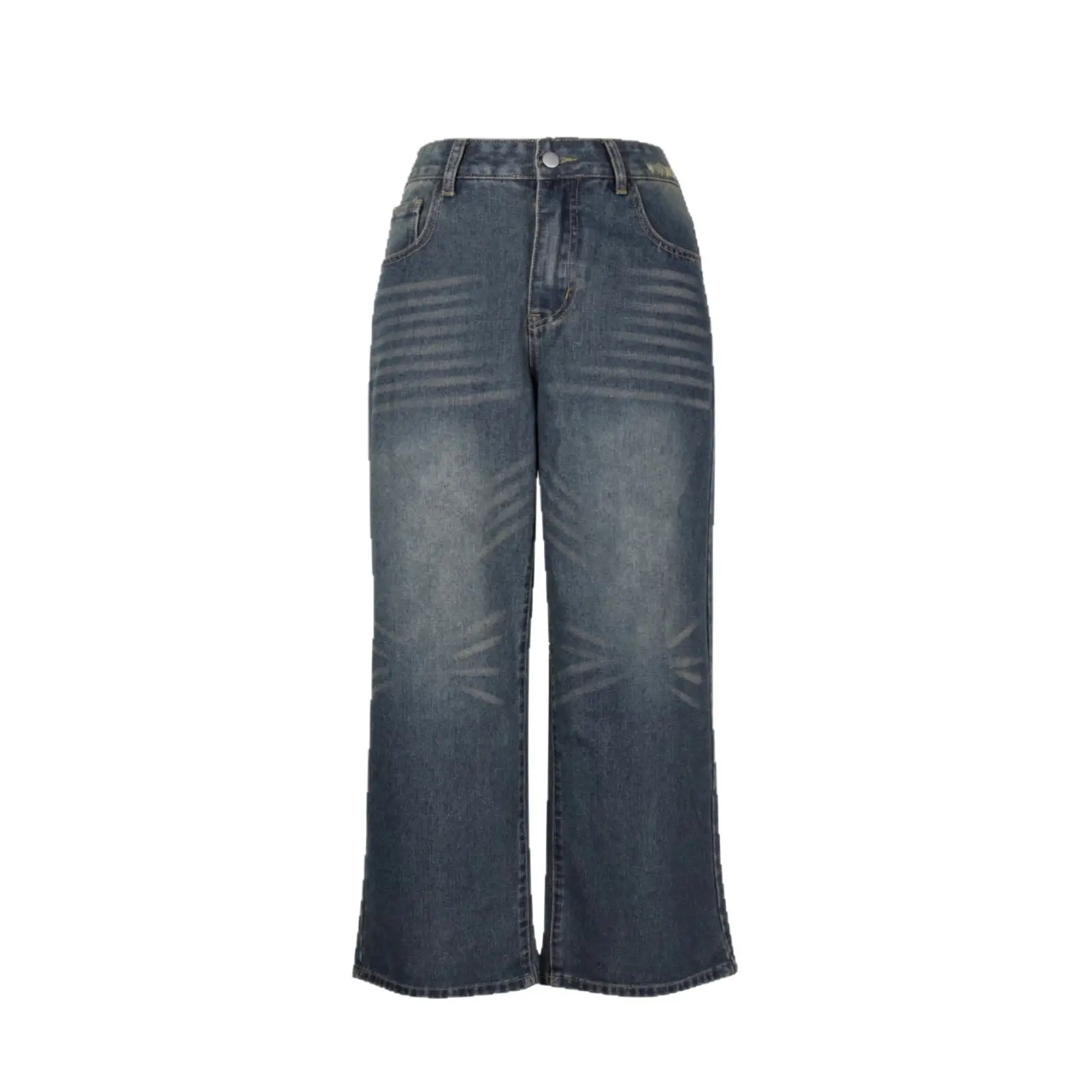 Dark Blue Heavy Duty Wide Leg Jeans for Women