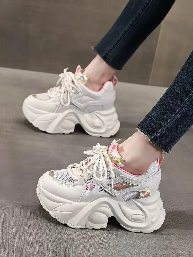 Women Thick Chunky Sandals Summer 2025 Mesh Breathable - Image 2