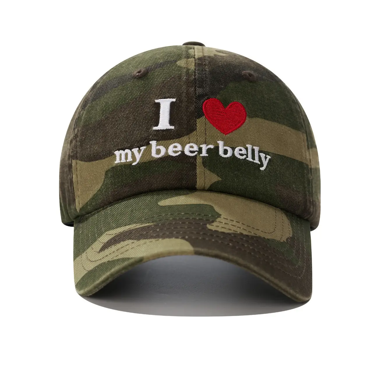 Women Camo Beer Belly Cap with Heart Design - Image 7