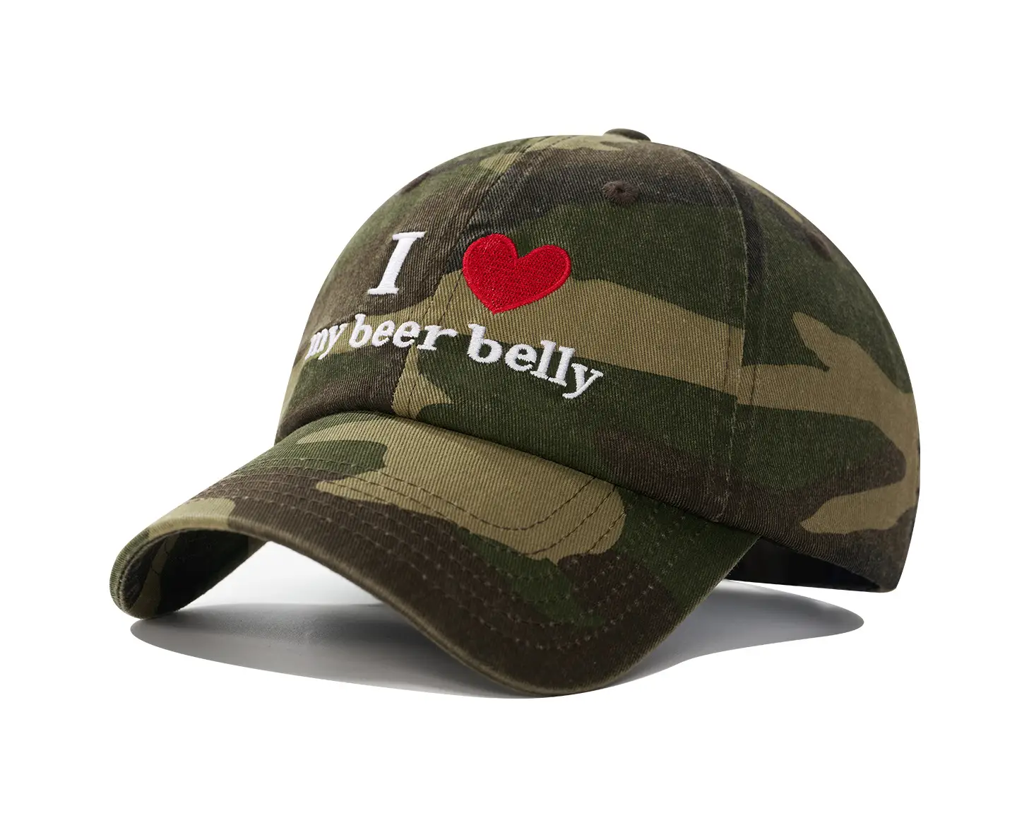 Women Camo Beer Belly Cap with Heart Design — feature 23