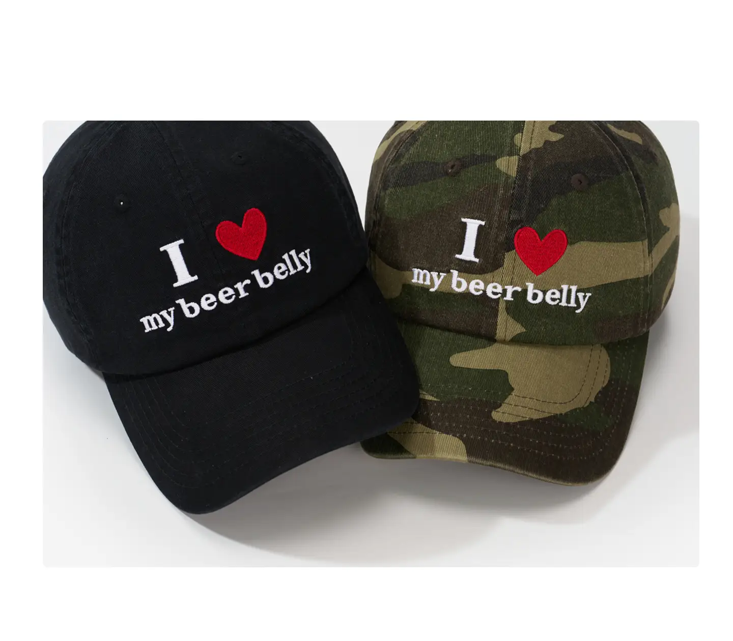 Women Camo Beer Belly Cap with Heart Design — feature 24