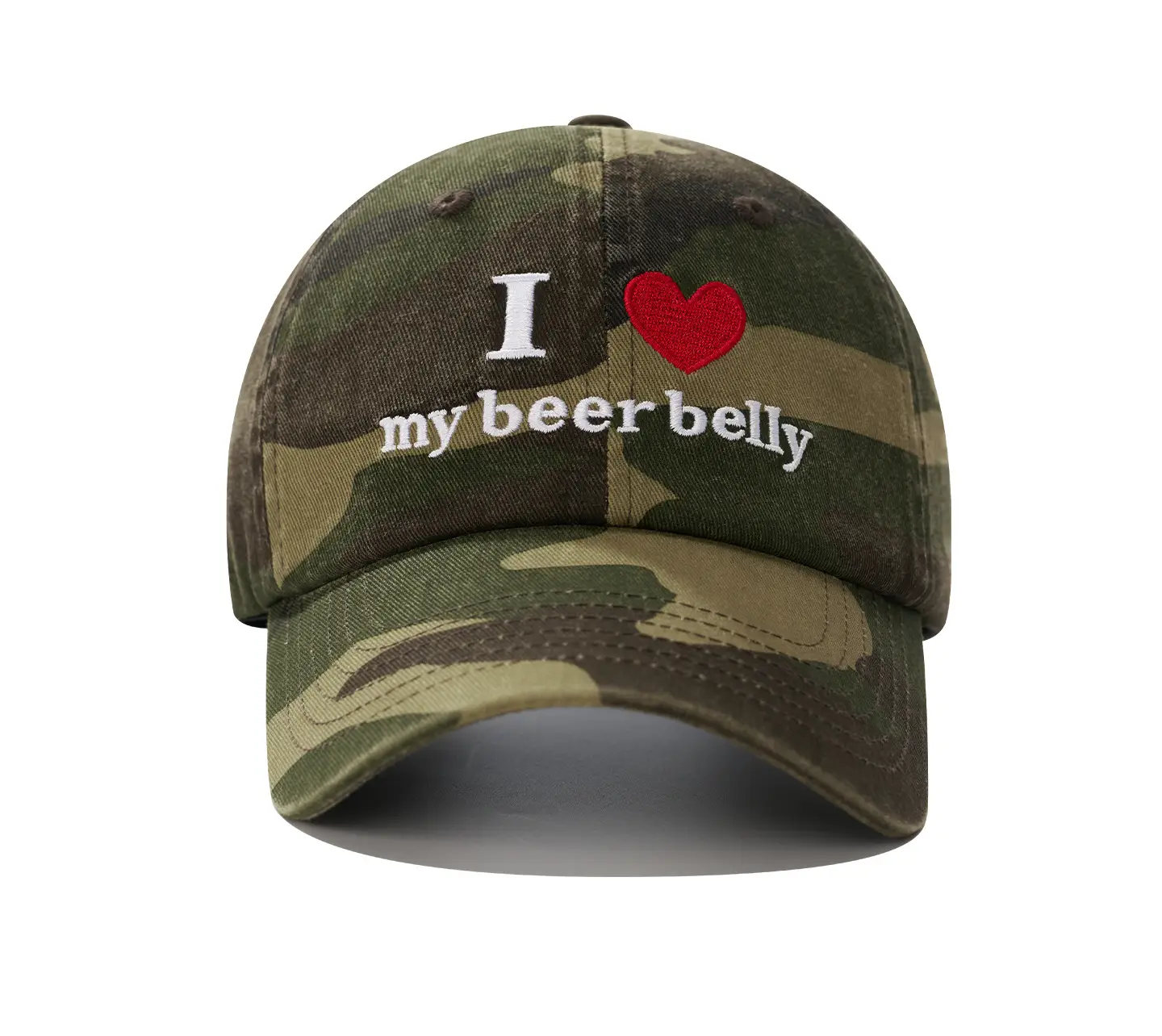 Women Camo Beer Belly Cap with Heart Design - Image 2