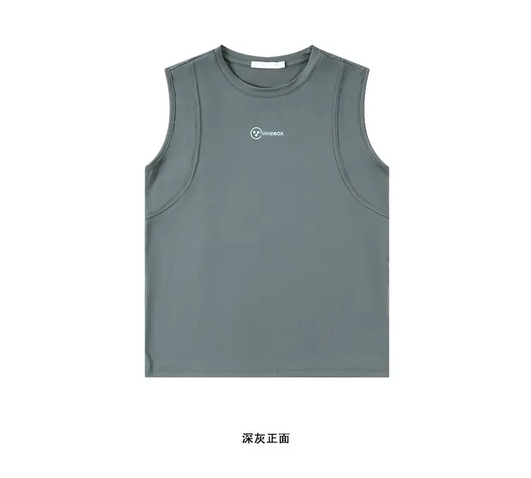 Kids Sleeveless T-Shirt Top Grey Blue Shorts Set — feature 27
