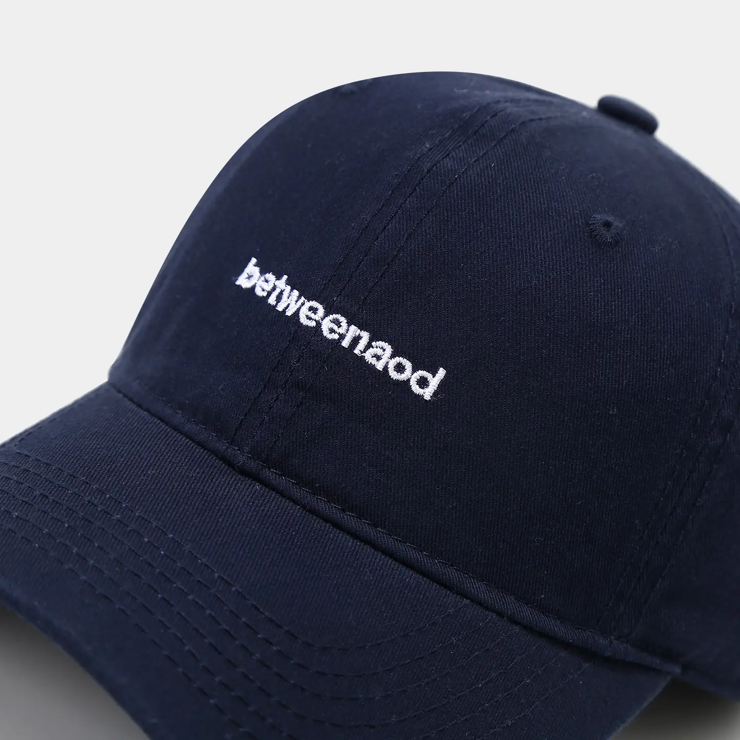 Women Navy Blue Letter Baseball Cap Small Duck Tongue Curved Brim — feature 13