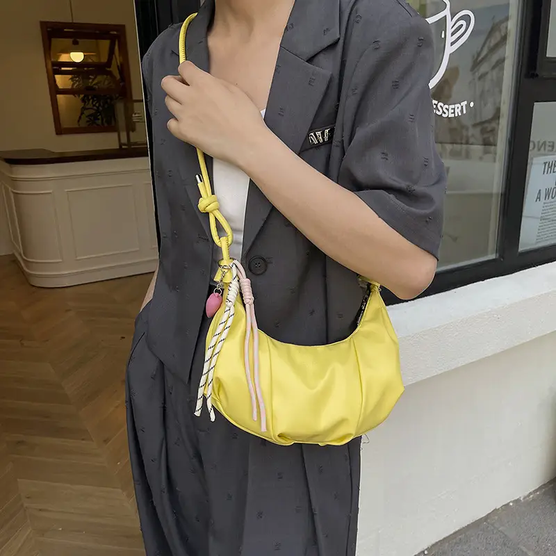2025 Yellow Nylon Crossbody Bag for Women - Image 5