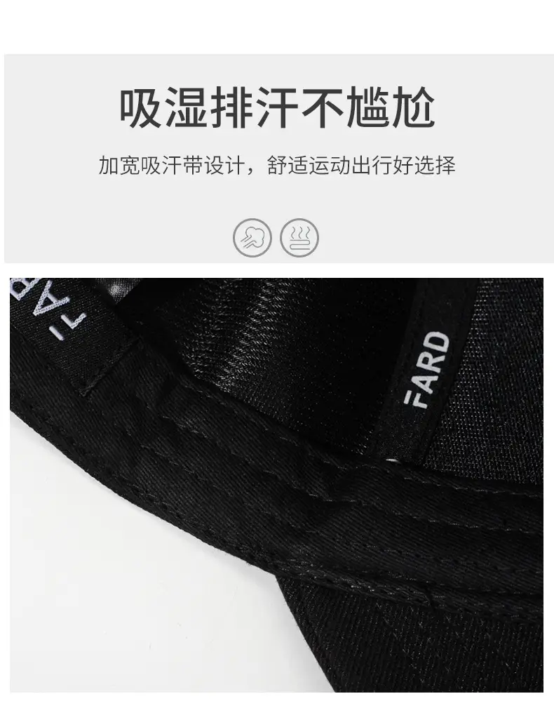 Men's Grey FARD Baseball Cap Casual Travel Sun Hat — feature 3