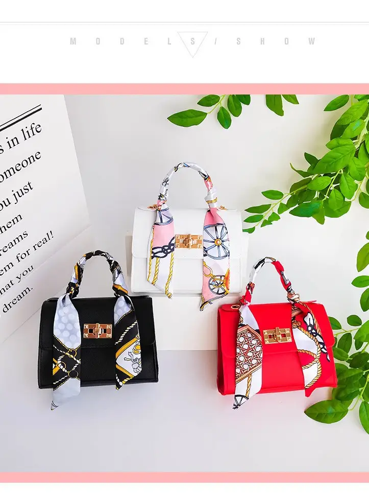 2025 Women's Silk Scarf Satchel Bags Set