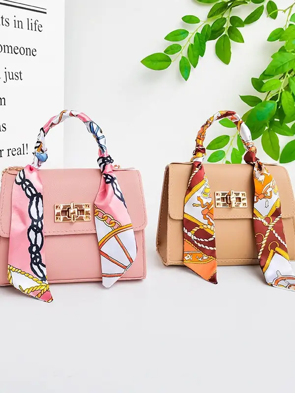 2025 Women's Silk Scarf Satchel Bags Set