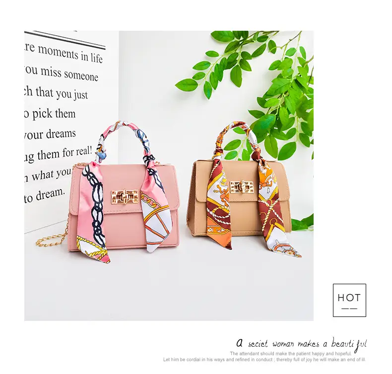 2025 Women's Silk Scarf Satchel Bags Set — feature 12