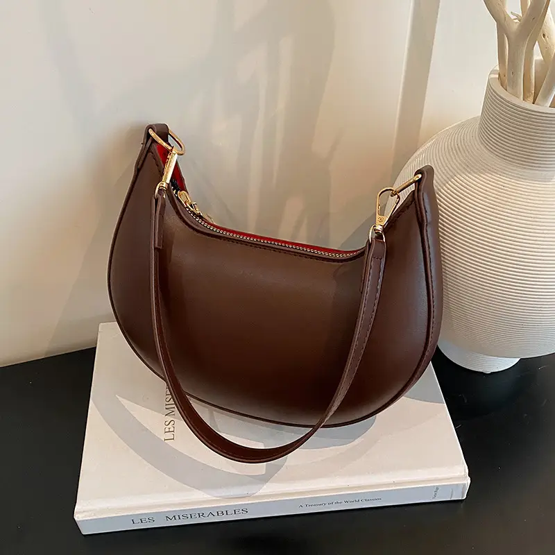 Korean Style Shoulder Bag for Women Light Grey Gold Handle — feature 16