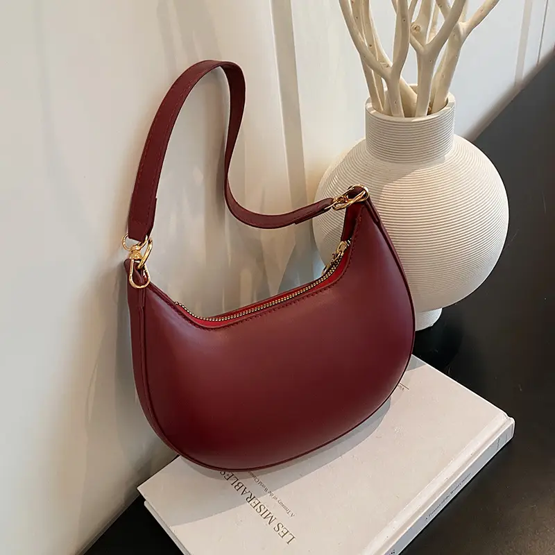 Korean Style Shoulder Bag for Women Light Grey Gold Handle — feature 19