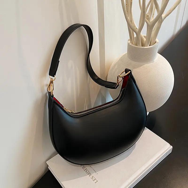 Korean Style Shoulder Bag for Women Light Grey Gold Handle — feature 20