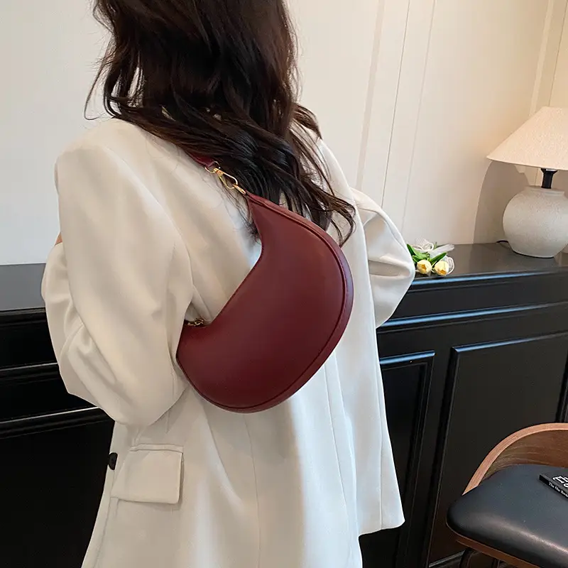 Korean Style Shoulder Bag for Women Light Grey Gold Handle — feature 24