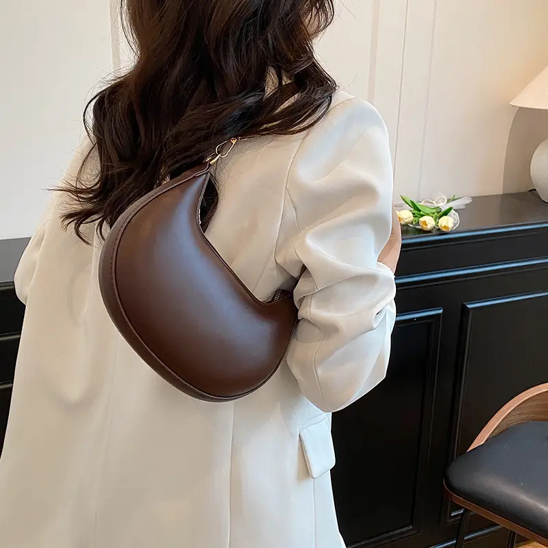 Korean Style Shoulder Bag for Women Light Grey Gold Handle — feature 26