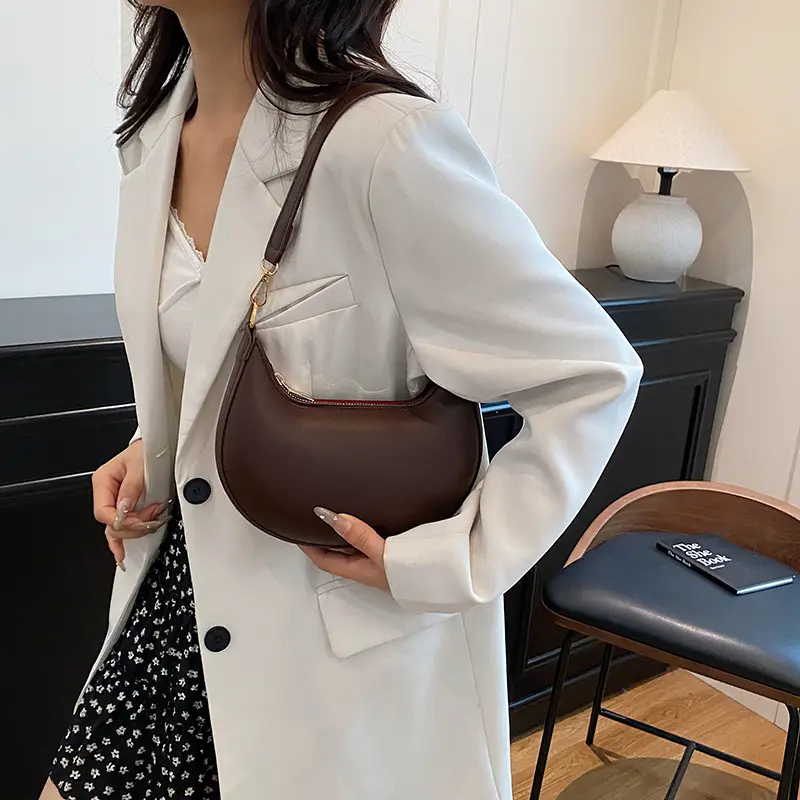 Korean Style Shoulder Bag for Women Light Grey Gold Handle — feature 27