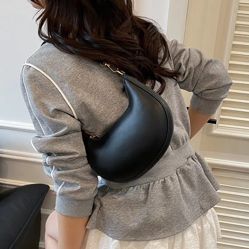 Korean Style Shoulder Bag for Women Light Grey Gold Handle — feature 28