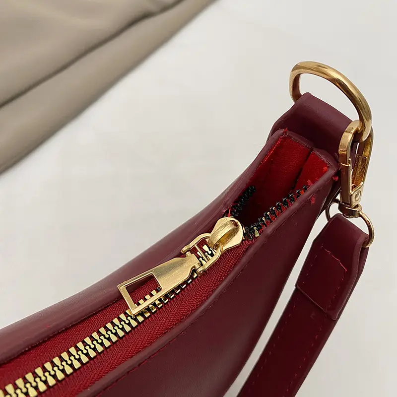 Korean Style Shoulder Bag for Women Light Grey Gold Handle — feature 9