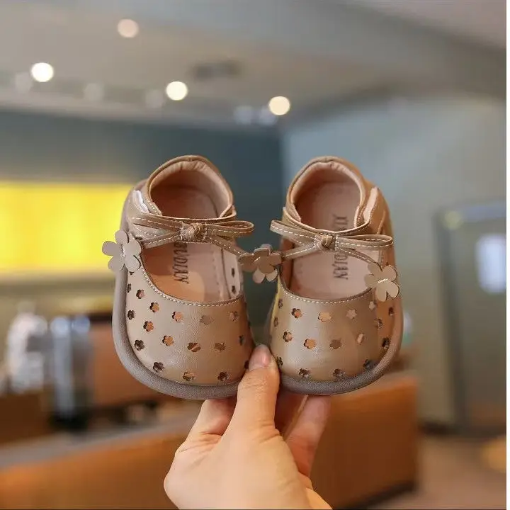 Baby Girls Cut Out Shoes Spring Summer Breathable Soft Sole — feature 3