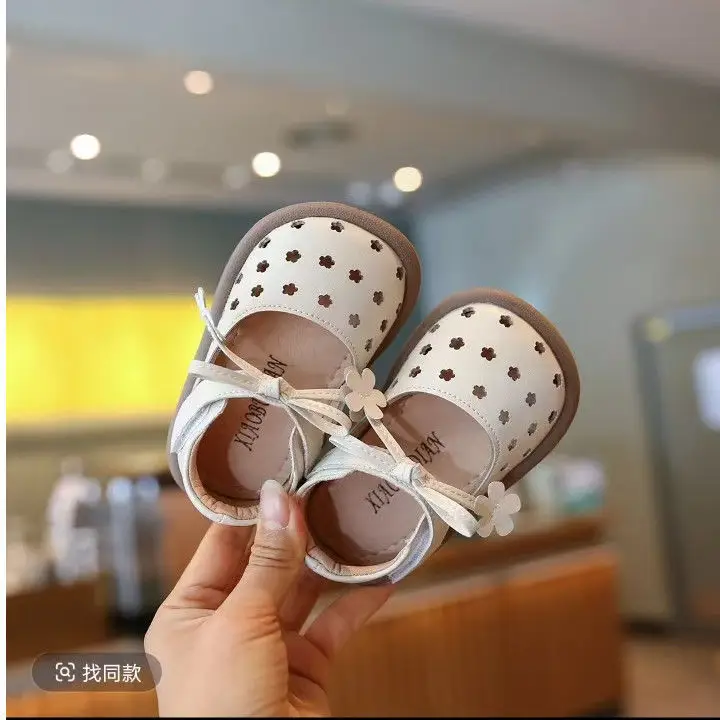 Baby Girls Cut Out Shoes Spring Summer Breathable Soft Sole — feature 4