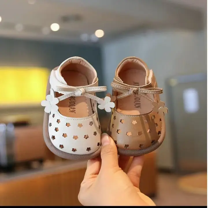 Baby Girls Cut Out Shoes Spring Summer Breathable Soft Sole — feature 6