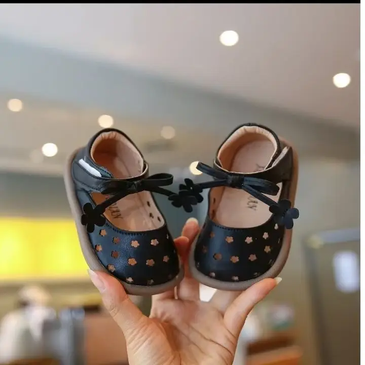 Baby Girls Cut Out Shoes Spring Summer Breathable Soft Sole