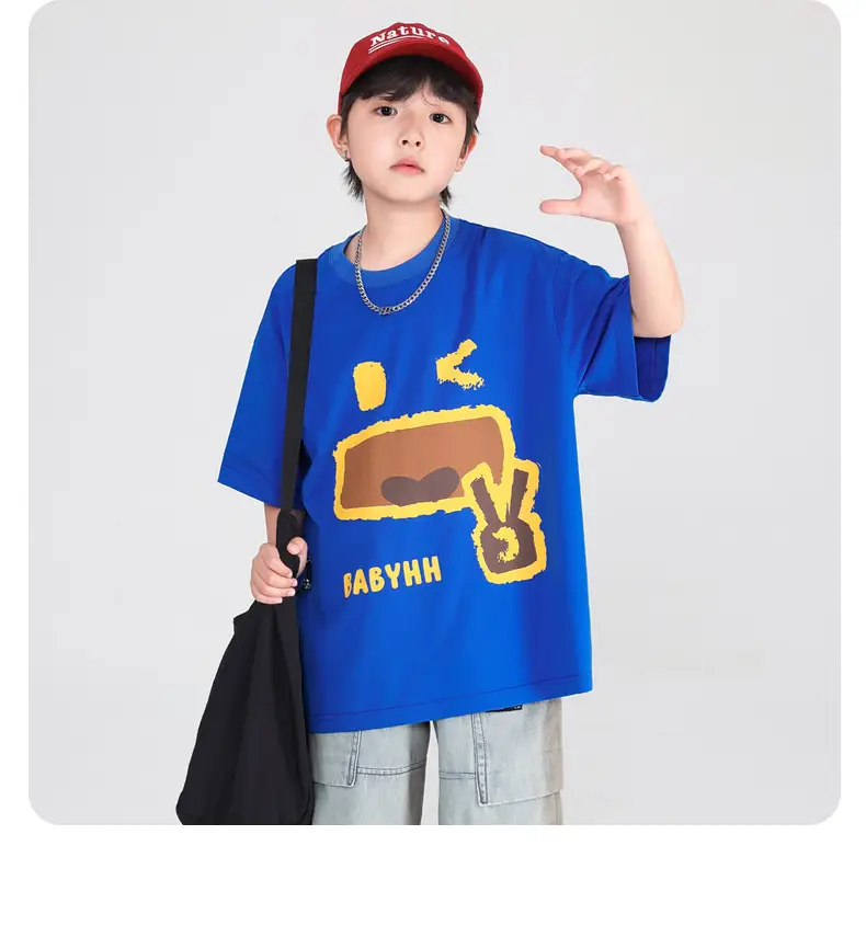 Boys Cartoon T-Shirt 2025 Summer Half Sleeve Ice Top — feature 10