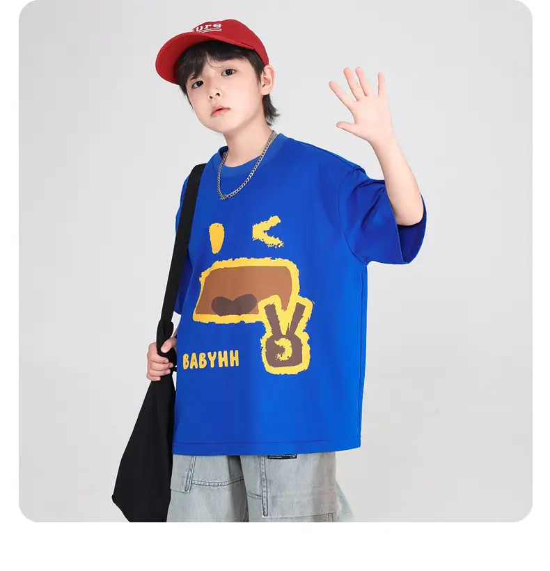 Boys Cartoon T-Shirt 2025 Summer Half Sleeve Ice Top — feature 11