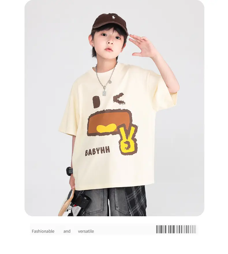 Boys Cartoon T-Shirt 2025 Summer Half Sleeve Ice Top — feature 12
