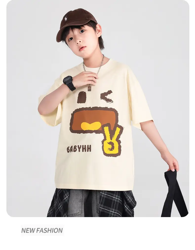 Boys Cartoon T-Shirt 2025 Summer Half Sleeve Ice Top — feature 13