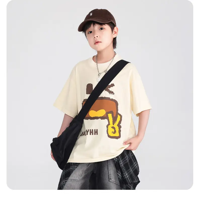 Boys Cartoon T-Shirt 2025 Summer Half Sleeve Ice Top — feature 14