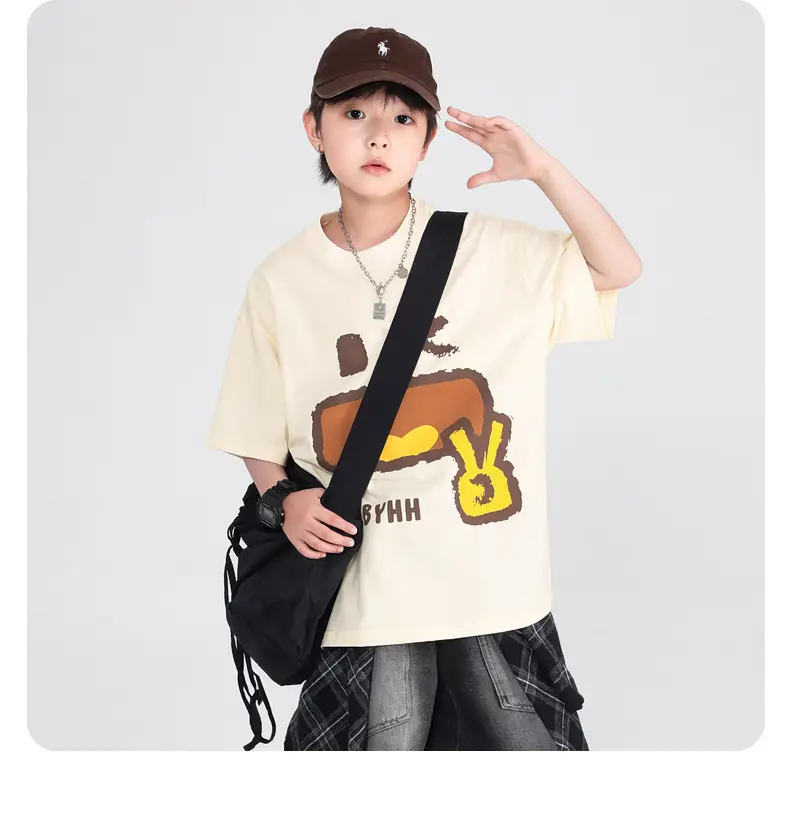 Boys Cartoon T-Shirt 2025 Summer Half Sleeve Ice Top — feature 15