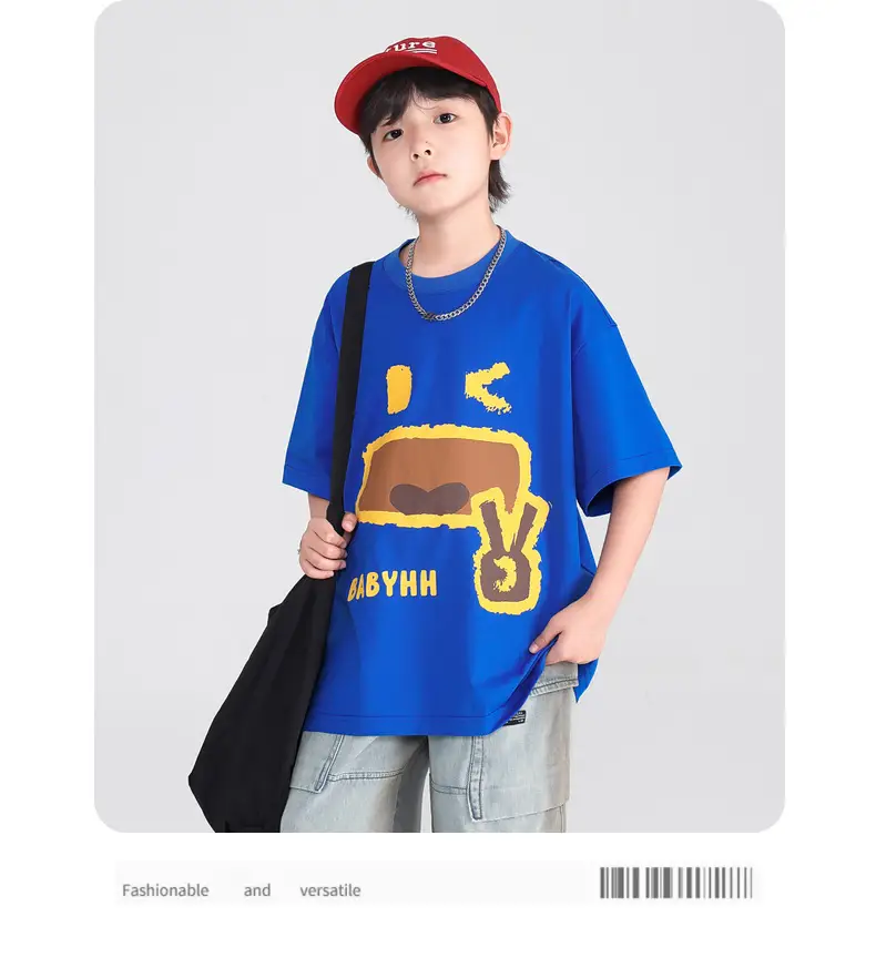 Boys Cartoon T-Shirt 2025 Summer Half Sleeve Ice Top — feature 8