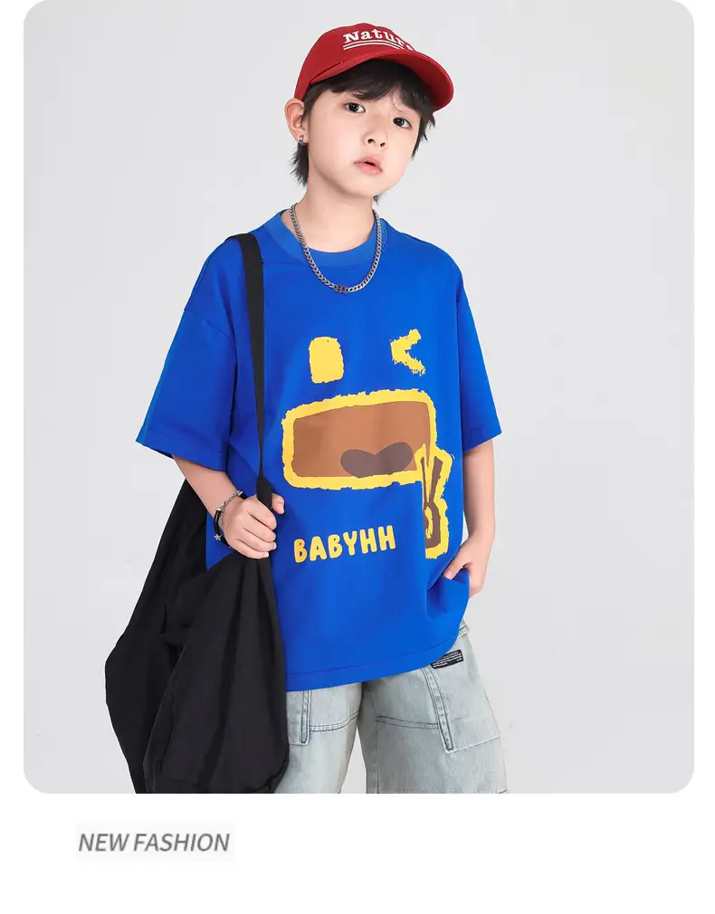 Boys Cartoon T-Shirt 2025 Summer Half Sleeve Ice Top — feature 9