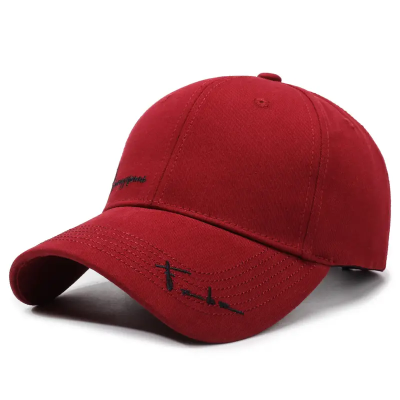 Women Brown Baseball Cap with Wide Enlarged Brim - Image 6