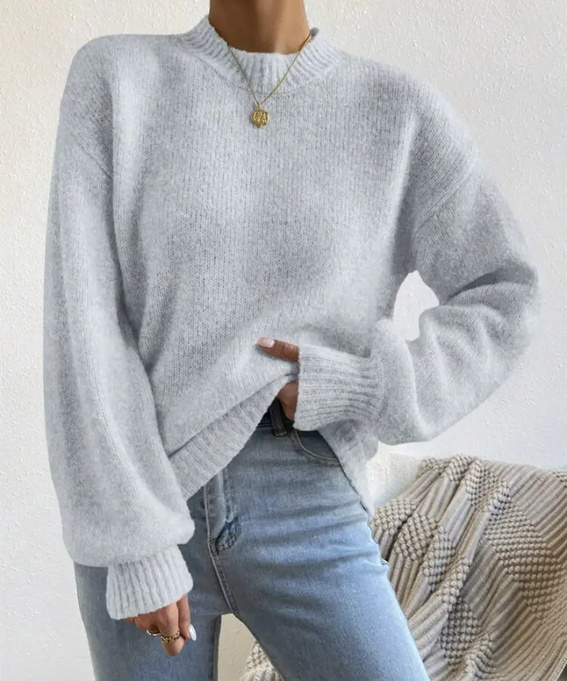 European and American Style Cross-Border Independent Station Autumn and Winter New Pure Color Half Turtleneck Casual Pullover Knitwear Women's Long-Sleeved Knitwear