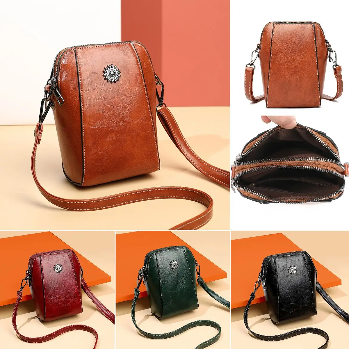 2026 Mini Crossbody Phone Bag for Women Soft Leather - Image 5