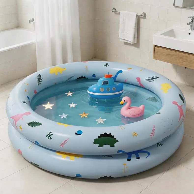 Ugly-Cute Ins Round Pool Retro Children's Water Play Pool Home Use Thickened Swimming Pool Ocean Pool for Infants and Toddlers