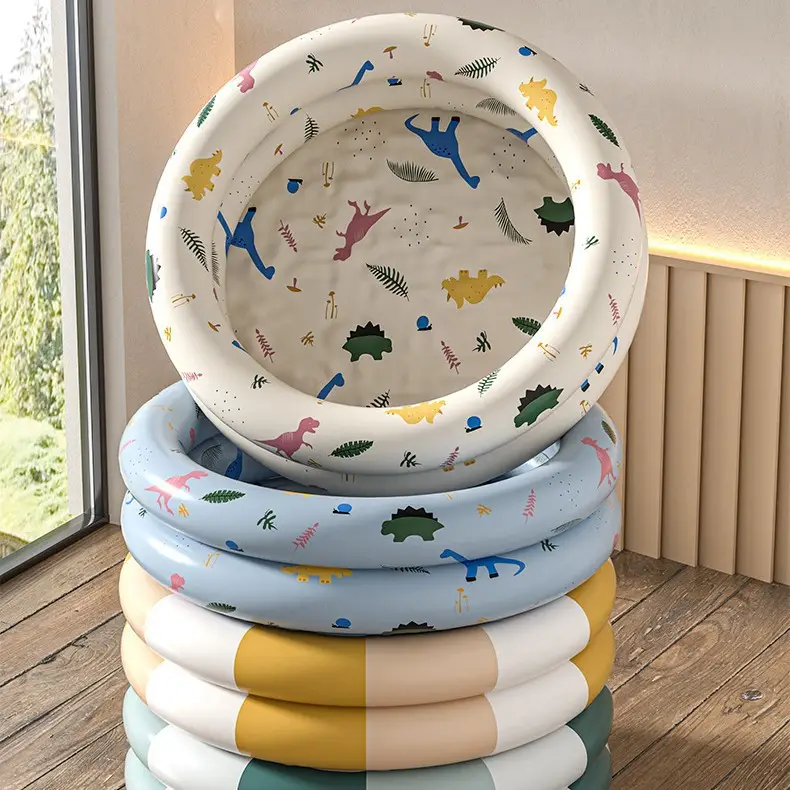 Ugly-Cute Ins Round Pool Retro Children's Water Play Pool Home Use Thickened Swimming Pool Ocean Pool for Infants and Toddlers