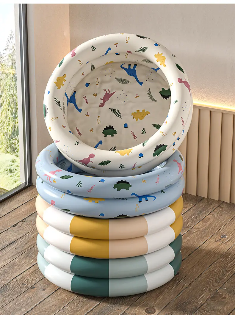 Ugly-Cute Ins Round Pool Retro Children's Water Play Pool Home Use Thickened Swimming Pool Ocean Pool for Infants and Toddlers — feature 4