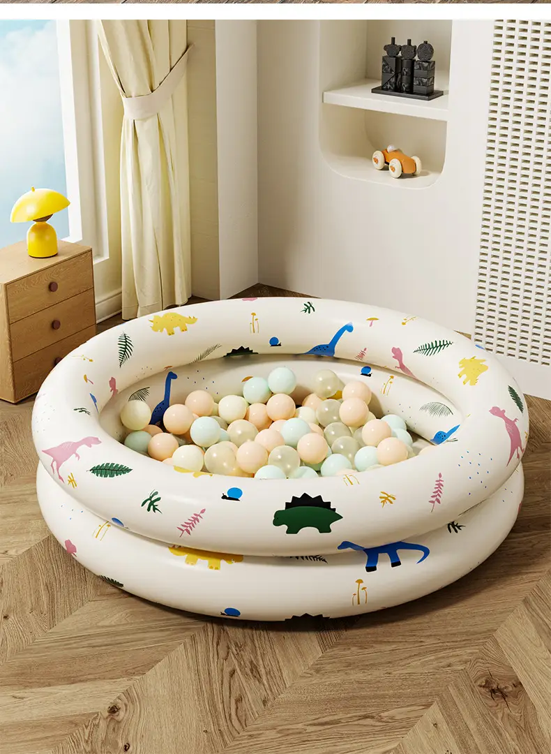 Ugly-Cute Ins Round Pool Retro Children's Water Play Pool Home Use Thickened Swimming Pool Ocean Pool for Infants and Toddlers — feature 5