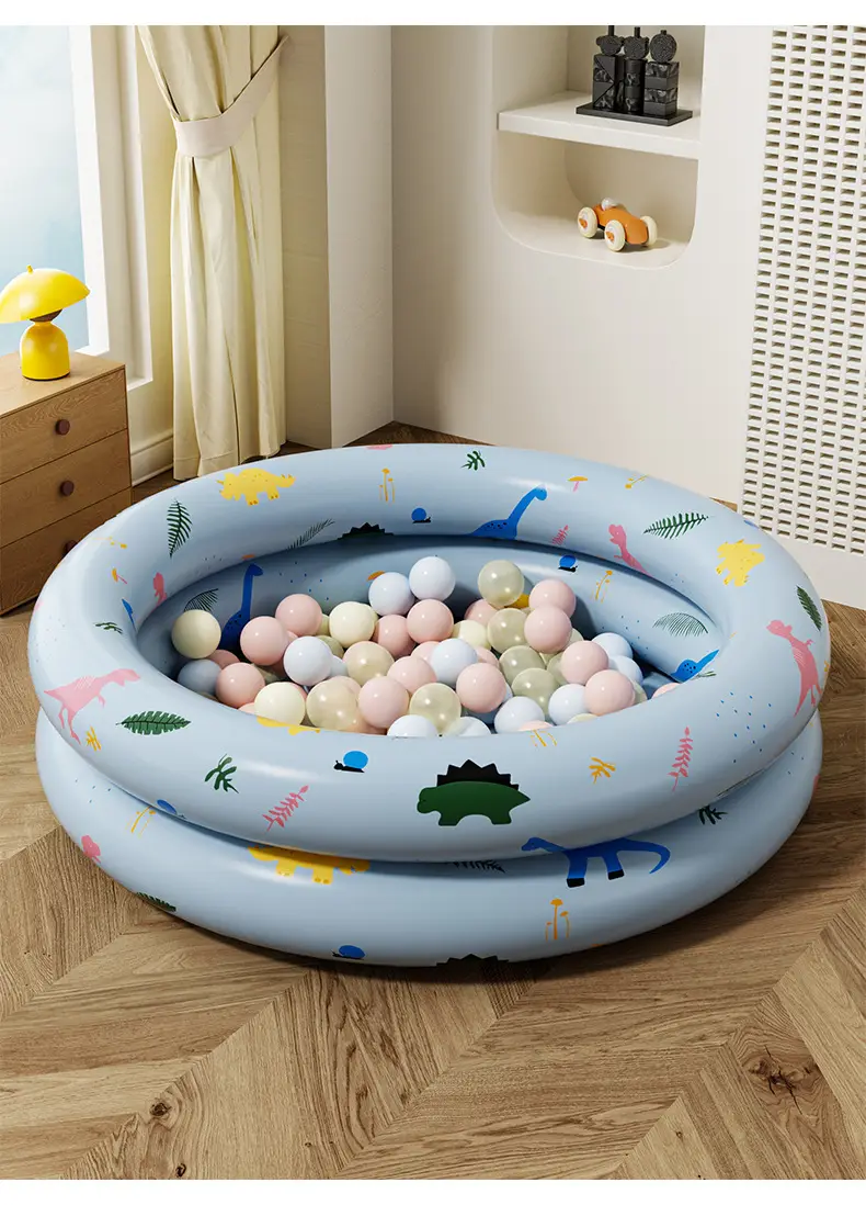 Ugly-Cute Ins Round Pool Retro Children's Water Play Pool Home Use Thickened Swimming Pool Ocean Pool for Infants and Toddlers — feature 7