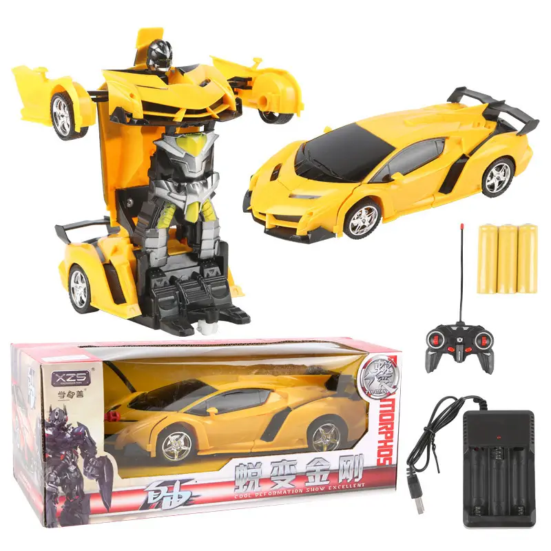 Children's Toys Transforming Remote Control Car Gesture Sensor Charging Remote Control King Kong Robot Boy Toy Racing Car
